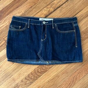 Hollister Women's Junior 9 Denim Jean Mini Skirt
